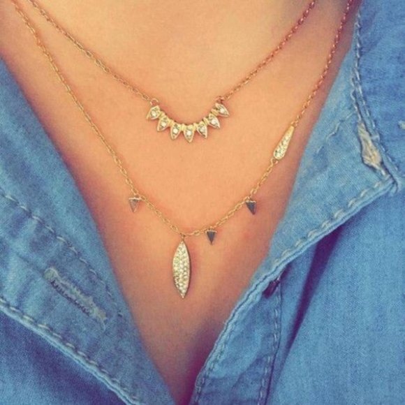 Stella & Dot | Delicate Gold+PavéCrystal Encrusted Aurora Drop LayeringN… - Picture 8 of 8